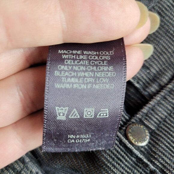 Kenneth Cole Reaction Mens Pants Corduroy Thin Two Toned Striped Black 34 x 32 - Picture 12 of 13